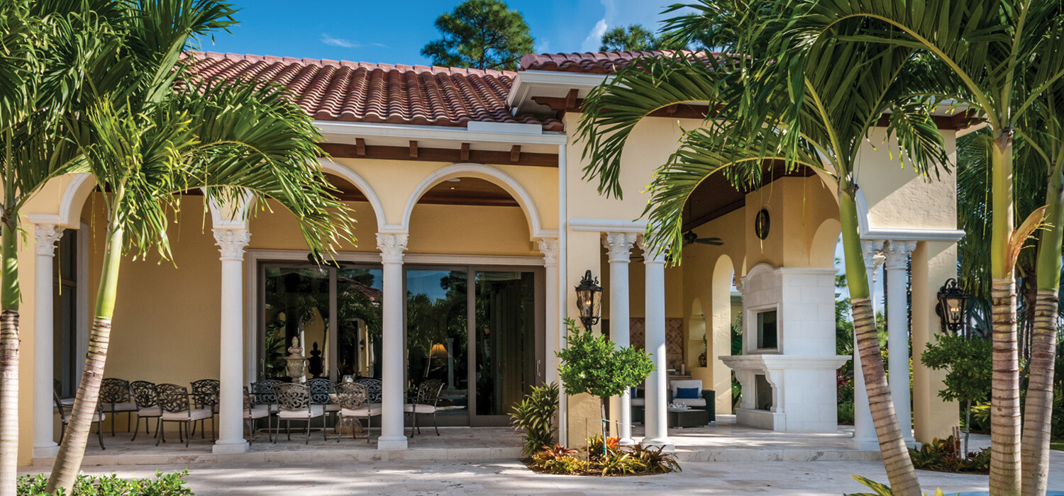 cast stone exterior living area
