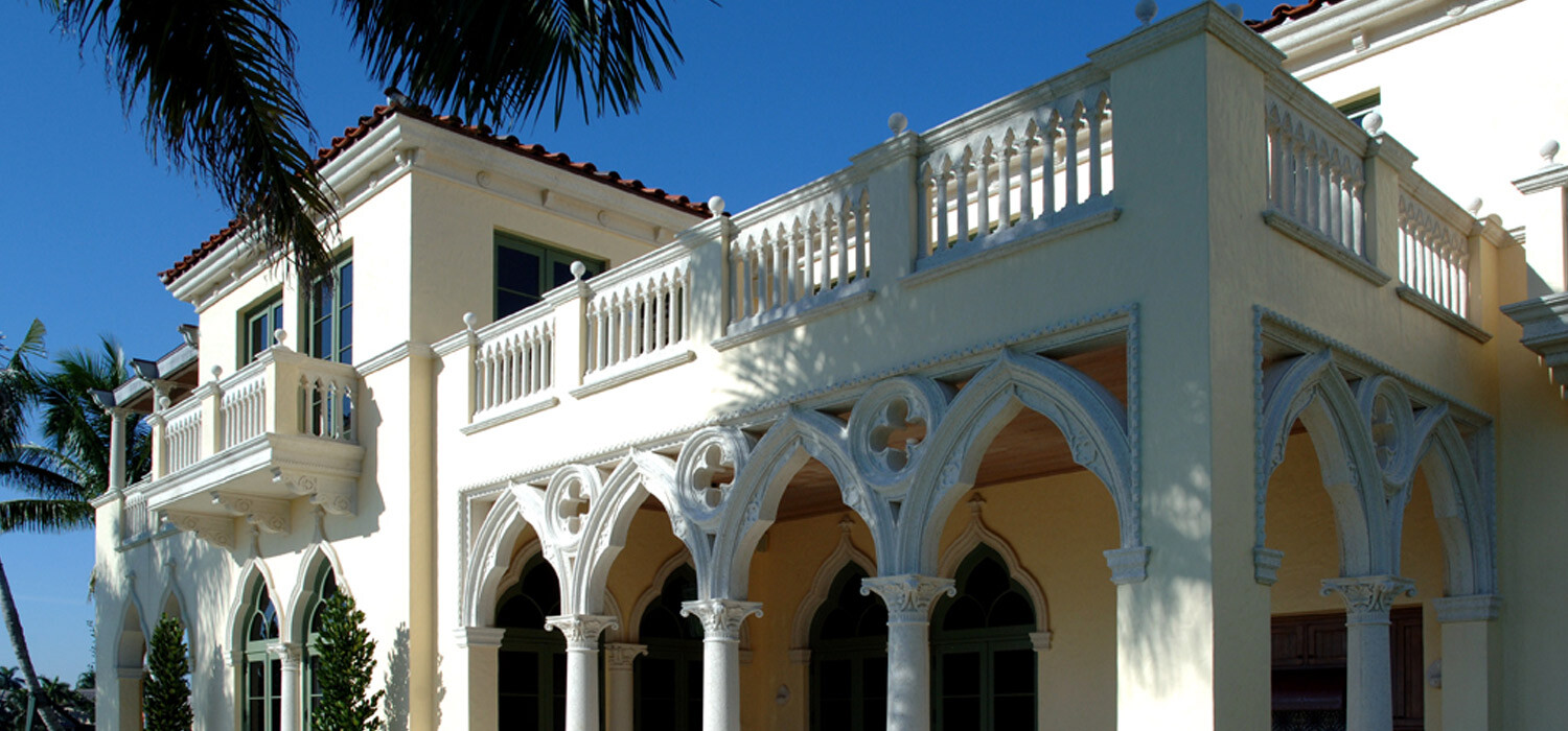 cast stone gothic spindles quatrefoils