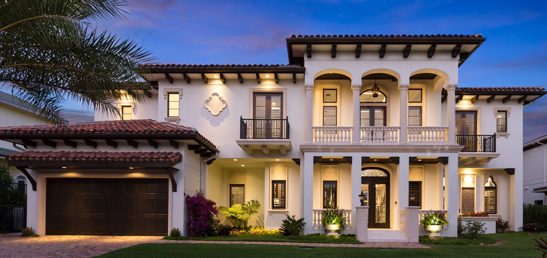 luxury house with cast stone